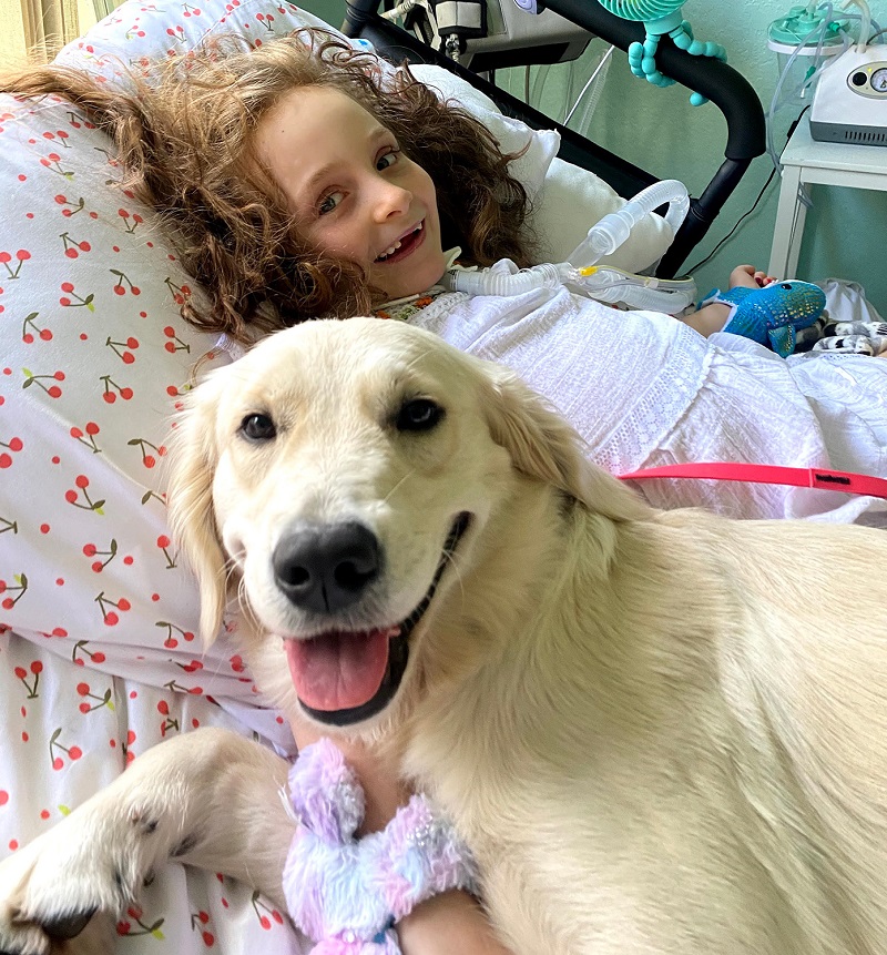 Une petite fille paralysée est devenue meilleure amie avec sa chienne d'assistance